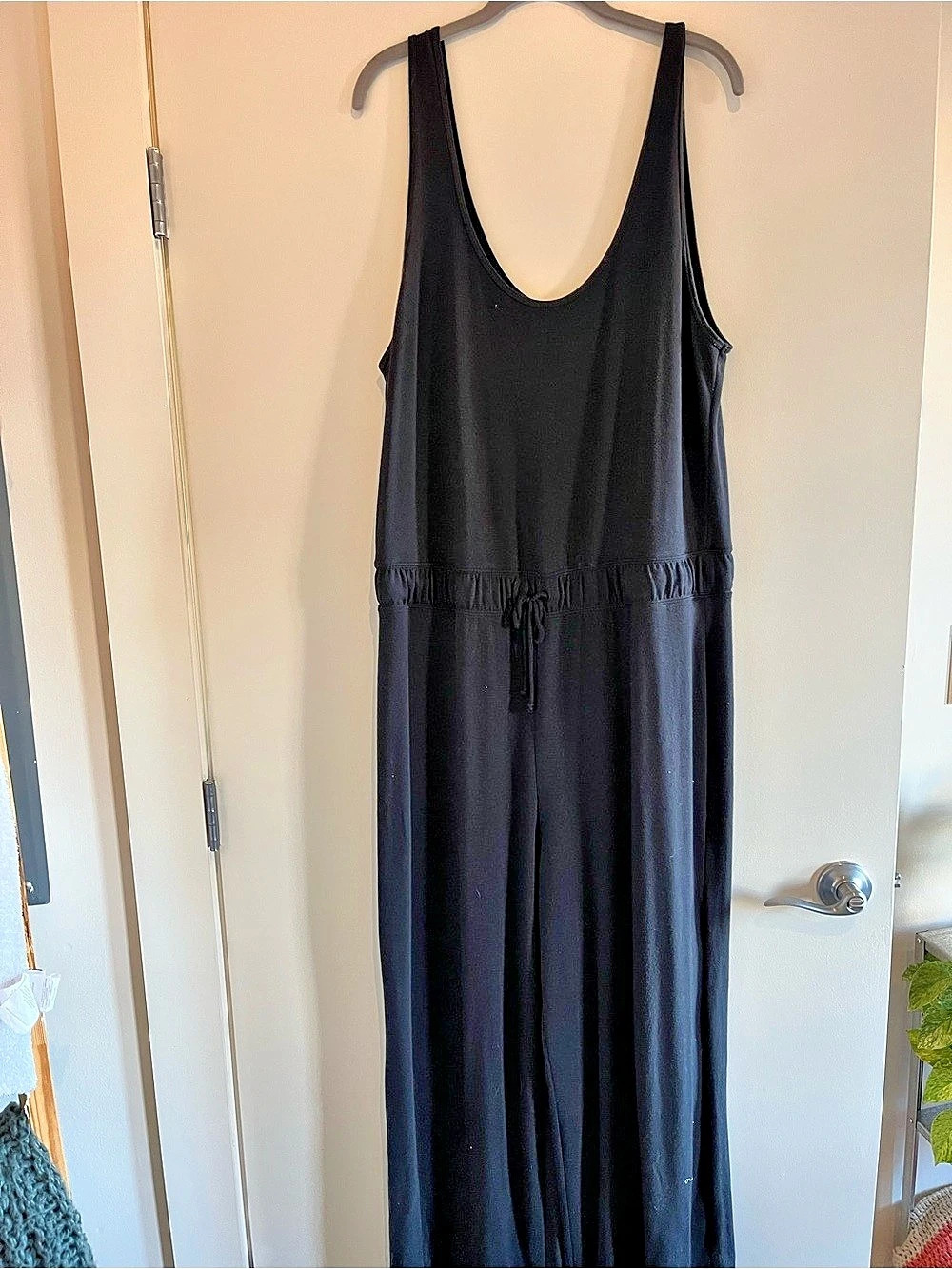 Abercrombie & Fitch Black Wide Leg Jumpsuit Size XL Like New